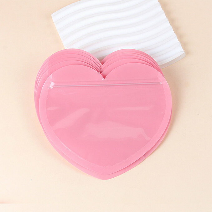 即日発送！チャック付きポリ袋 ジュエリー袋 アクセサリーOPP袋 クラフト包装袋 小物入れ袋 アクセサリー入れ ジプロック袋 ハート型