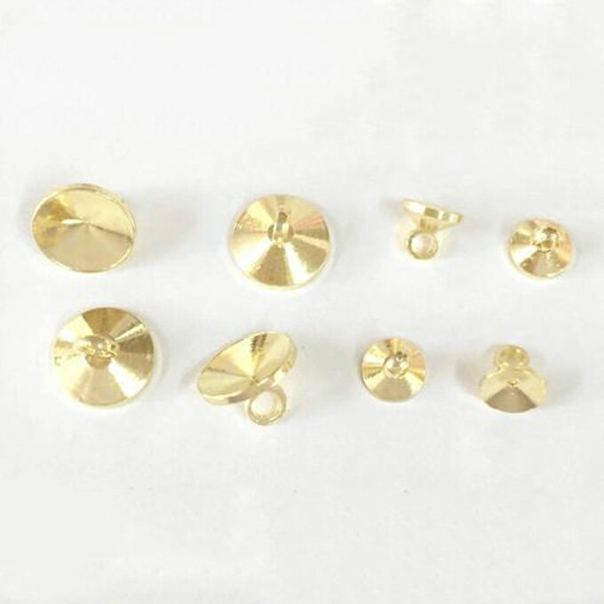 即日発送！ガラスドーム用キャッチ カン付き蓋 5mm ゴールド