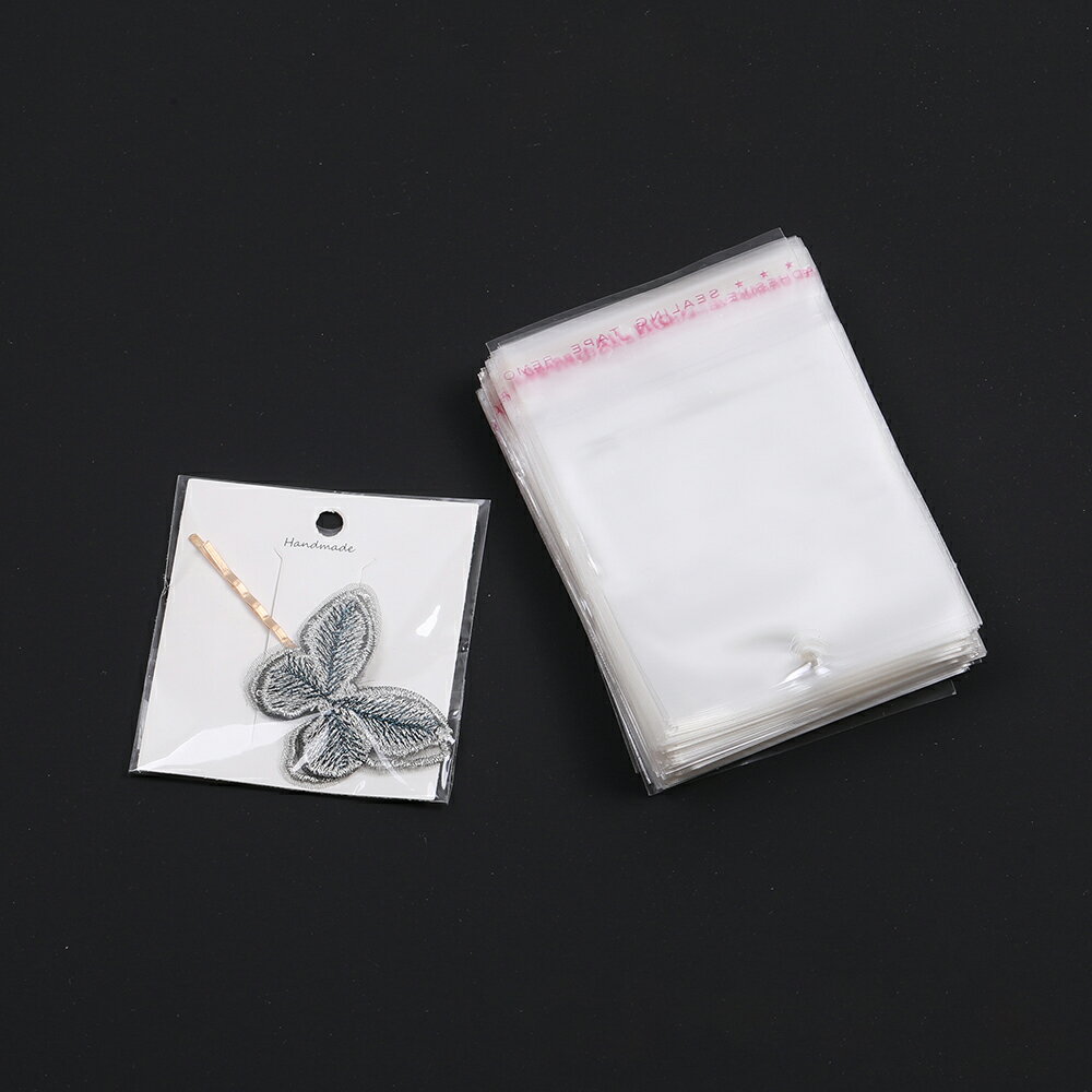 即日発送！OPP袋 透明テープ付き 1穴 7×10cm（100枚）