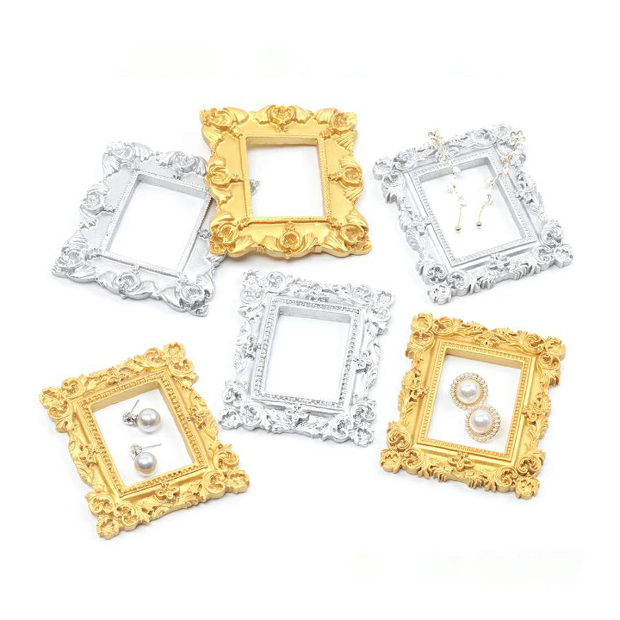 即日発送！撮影用フレーム アクセサリー撮影小道具 アクセサリー背景 アンティーク撮影フレーム 正方形 約8×9cm（1ヶ）