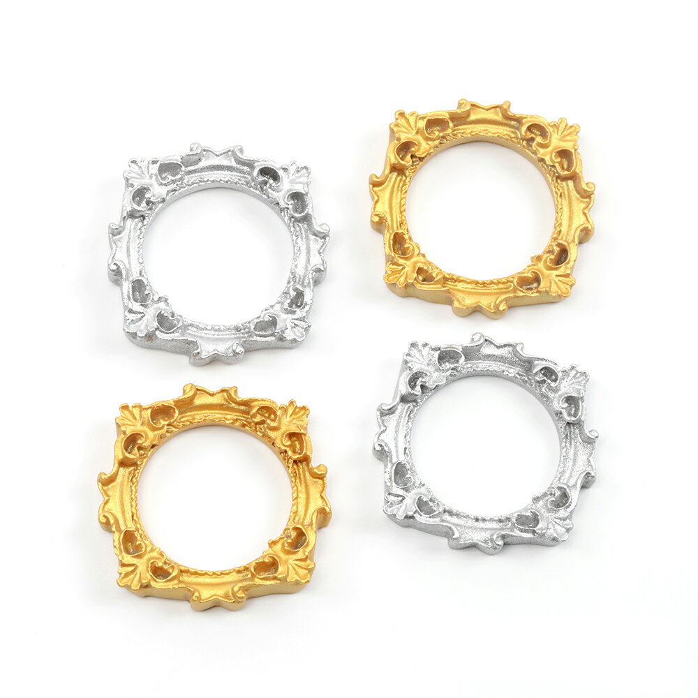 即日発送！撮影用フレーム アクセサリー撮影小道具 アクセサリー背景 アンティーク撮影フレーム ラウンド型 約4.5cm（1ヶ）