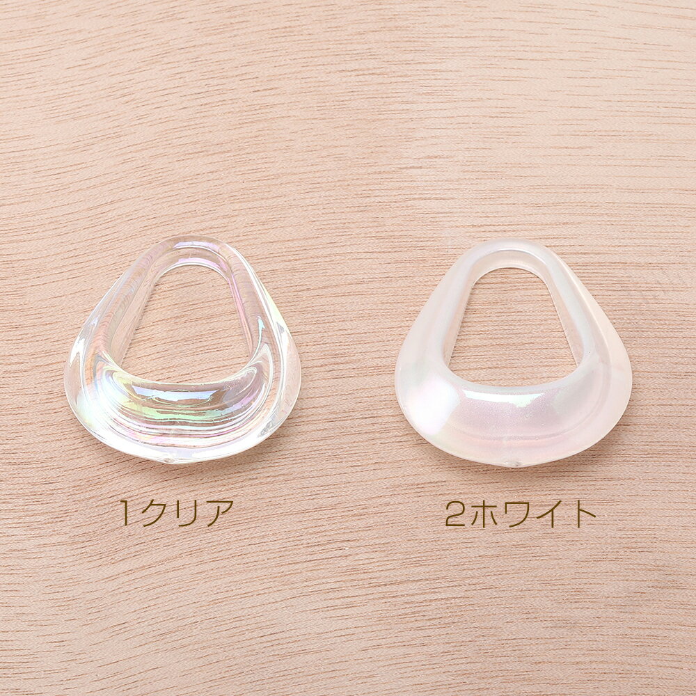 即日発送！アクリルフレームパーツ チェーンパーツ オーロラカラー オーバル 32×37mm（6ヶ）