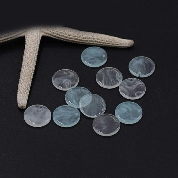 即日発送！アクリルチャーム ラウンド型 穴あり 11mm（20ヶ）