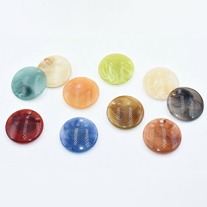 即日発送！アクリルパーツ 丸型 1穴 30mm 全10色【10ヶ】