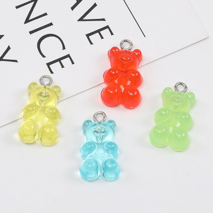 即日発送！くまチャーム アクリルチャーム 12×22mm