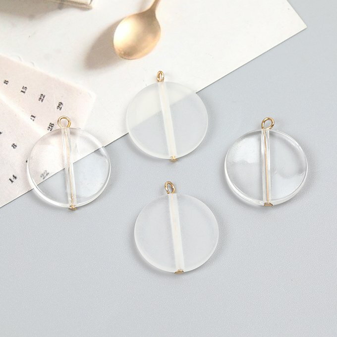 即日発送！アクリルチャーム コイン型 21mm（4ヶ）