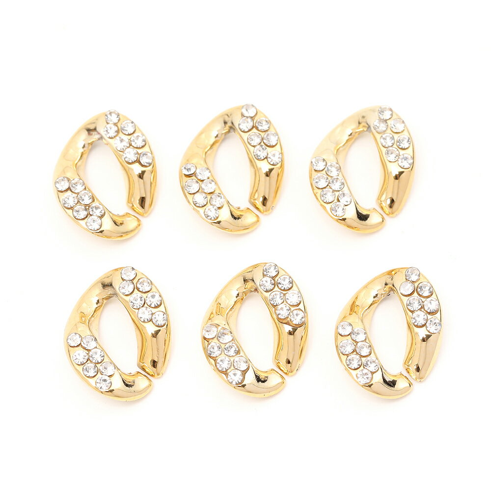 即日発送！アクリルチェーンパーツ ラインストーン付き 14×19mm（10ヶ）