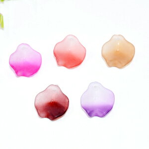 即日発送！アクリルパーツ 二色花びら 15×16mm【10ヶ】
