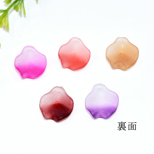 即日発送！アクリルパーツ 二色花びら 15×16mm【10ヶ】