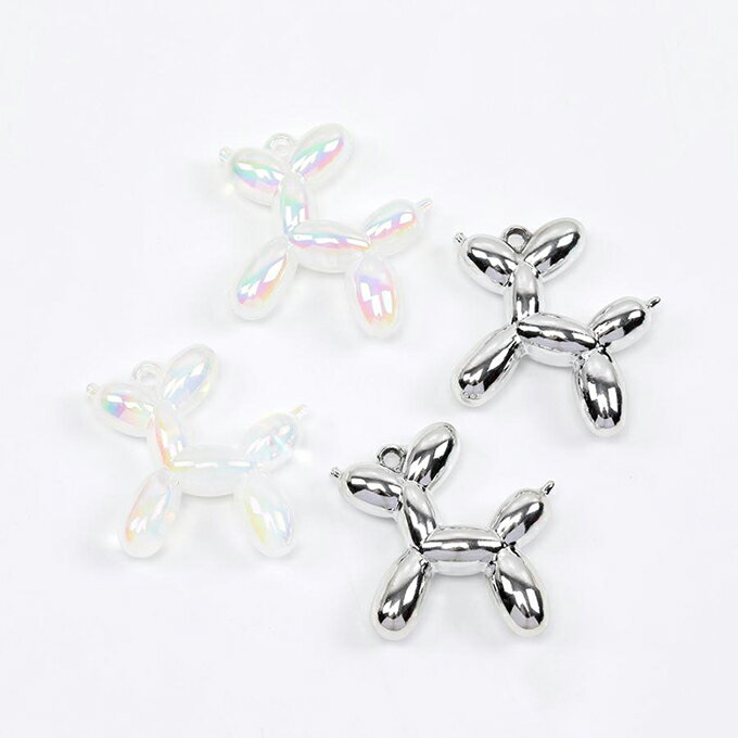 即日発送！アクリルチャーム 立体ドッグチャーム カン付き 4.5×5cm（2ヶ）