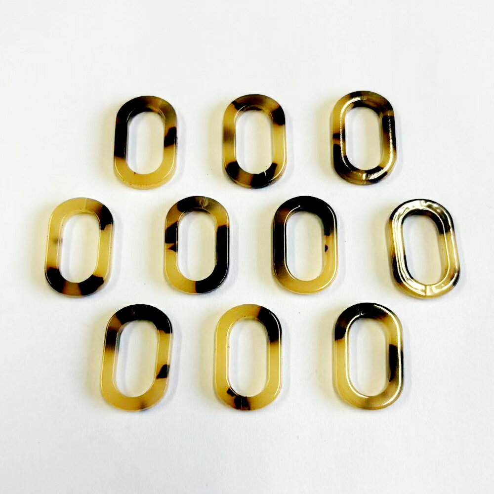 即日発送！べっこうパーツ オーバル ベージュ 約14×21.5mm（10ヶ）