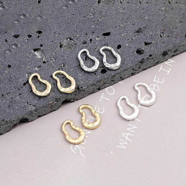 即日発送！フレームパーツ メタルチャーム 不規則型 10.5×16.5mm（8ヶ）