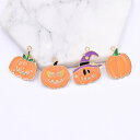 即日発送!ハロウィンチャーム エポ付き カボチャ 全4種 ゴールド【8ヶ】