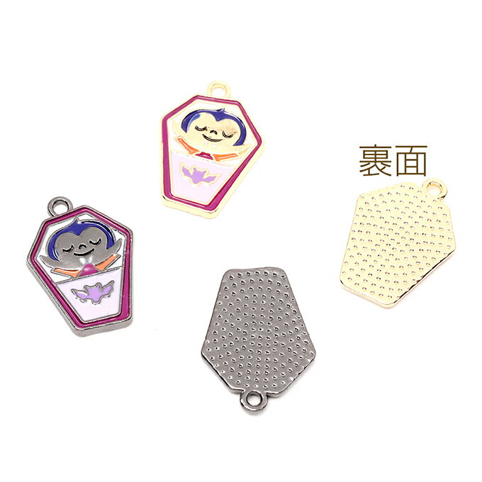 即日発送！ハロウィンチャーム 幽霊チャーム おばけチャーム メタルエポチャーム 1カン付き 約15×20mm（6ヶ）