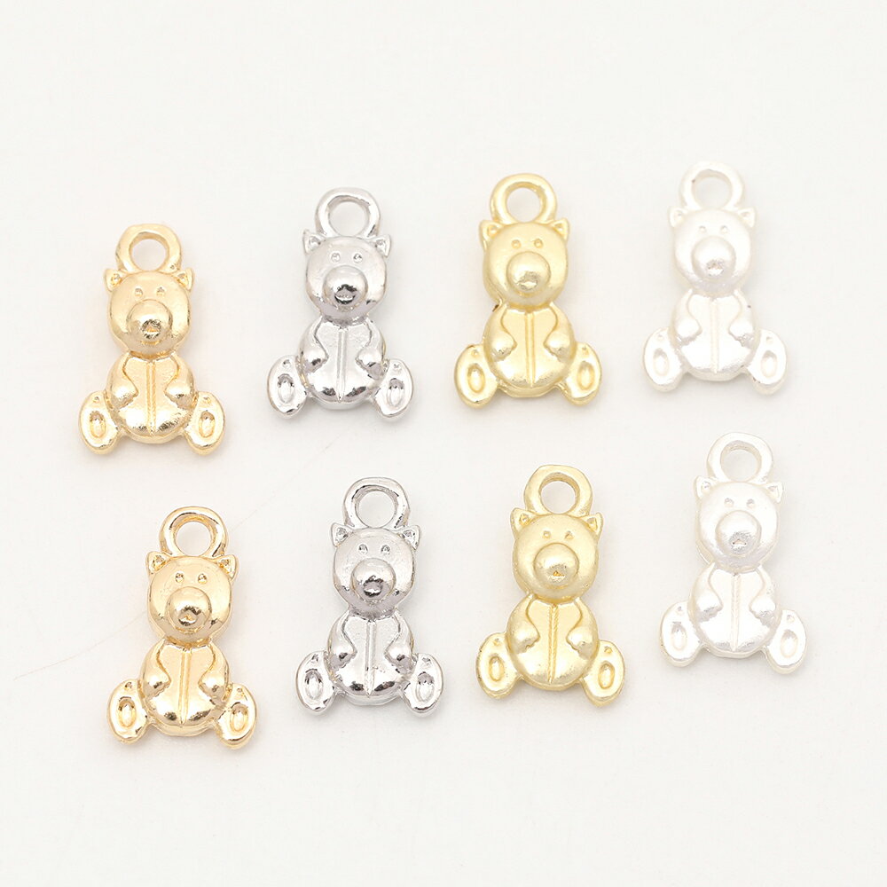 即日発送！メタルチャーム クマ 1カン 7×12mm（8ヶ）