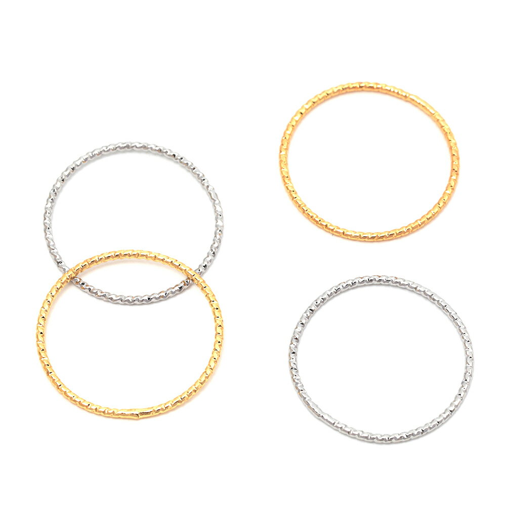 即日発送！メタルフレームパーツ 銅製 幾何学 丸フレーム メタルパーツ メタルチャーム 約1×20mm（4ヶ）