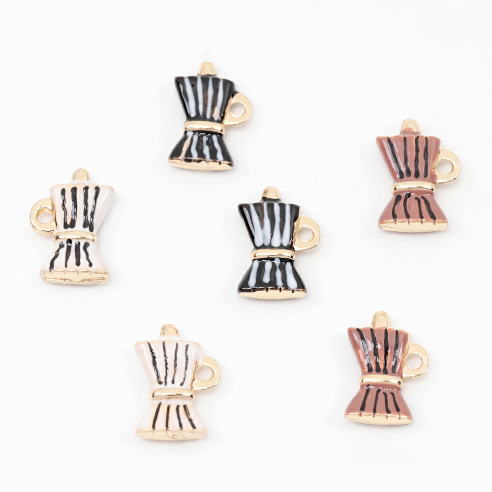 即日発送！エポチャーム ミニカップ ミニポット カフェ ドリンクチャーム ミニチュアチャーム 約9×13mm（4ヶ）