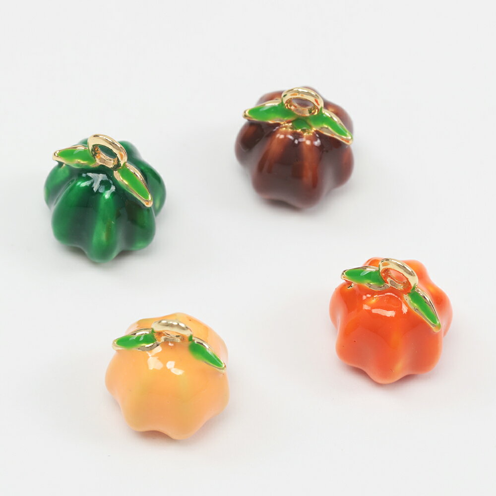 即日発送！エポチャーム メタルチャーム かぼちゃ カボチャ 合金製 約10×12mm（4ヶ）