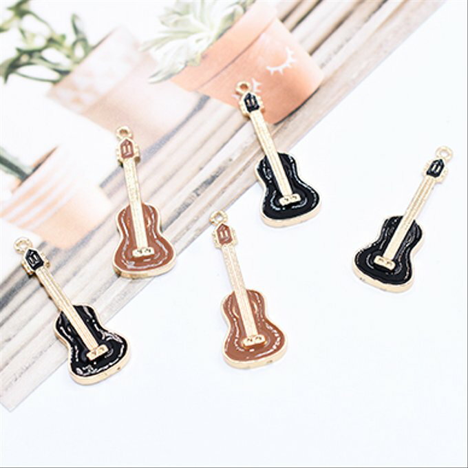 即日発送！高品質エポチャーム ギター 1カン 10×29mm【4個入り】