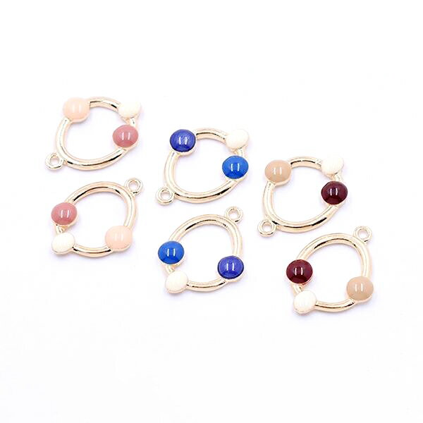 即日発送！エポチャーム サークル 16×22mm ゴールド【4ヶ】