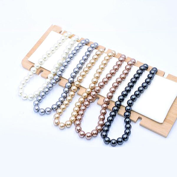 Glass Beads - 即日発送！染色ガラスパール 丸玉A 10mm【1連(約42ヶ)】