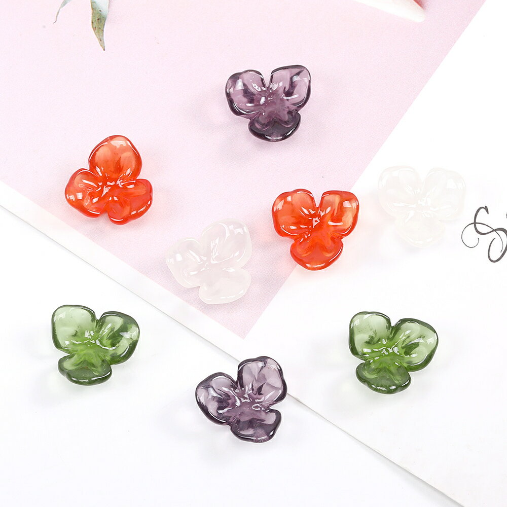 即日発送！立体フラワーパーツ 貼付けパーツ フラワー型カボション 15mm（10ヶ）