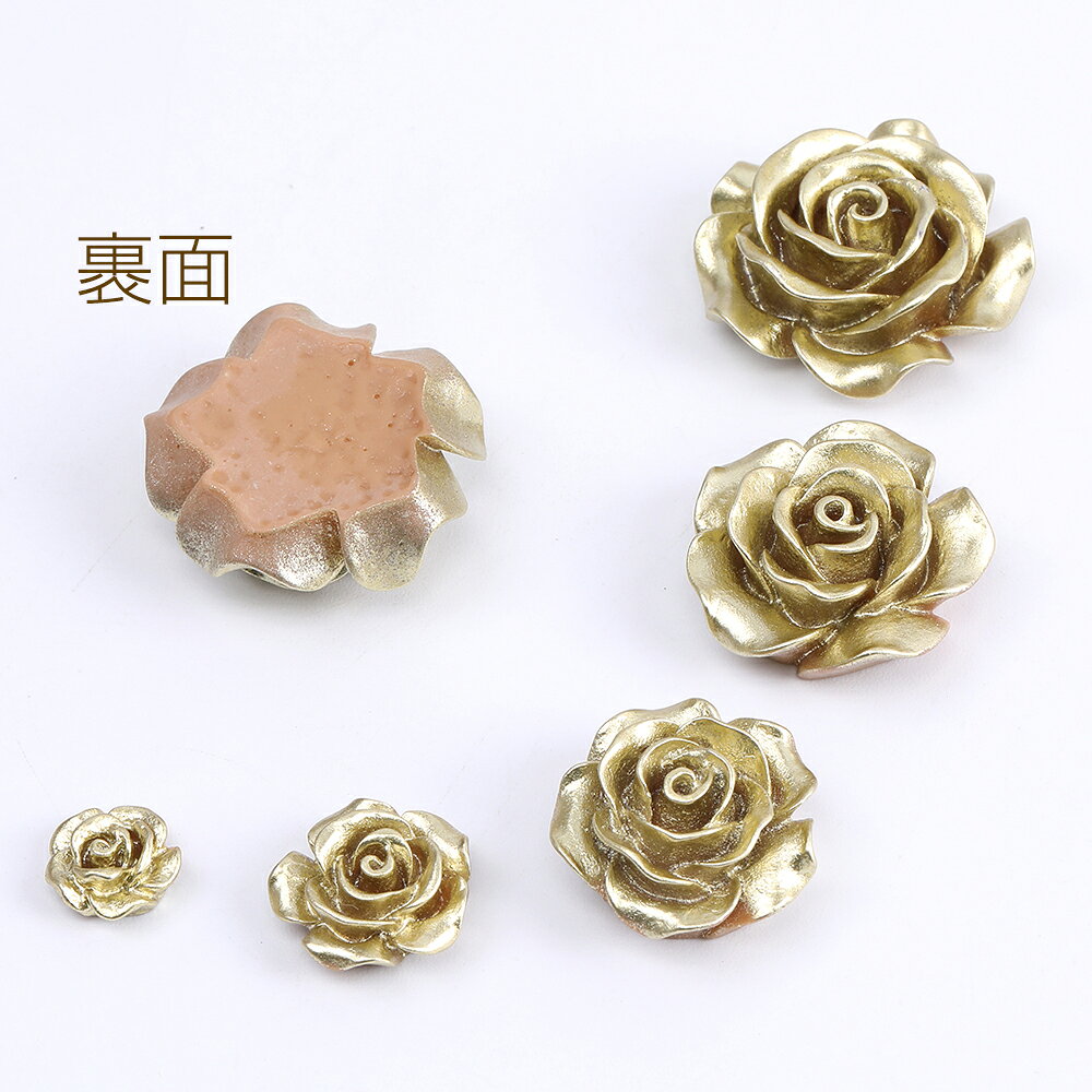 即日発送！ローズ貼付けパーツ 樹脂カボション フラワー バラモチーフ 15mm（30ヶ）