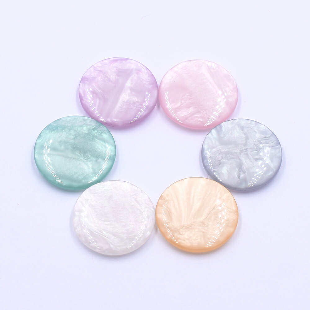 即日発送！上質デコパーツ 樹脂製 カボション 半円 コイン型 フラットラウンド 21mm（10ヶ）