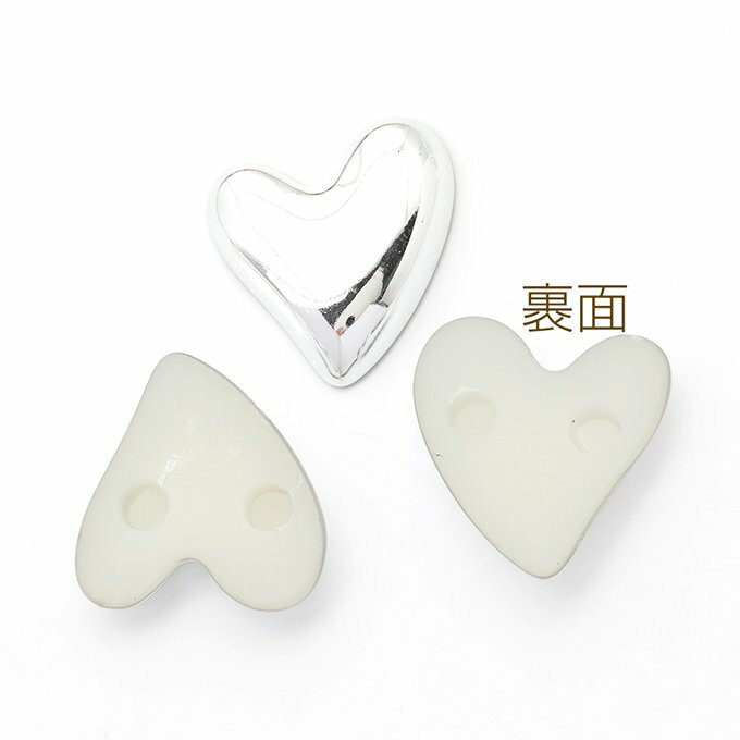 即日発送！ハート貼付けパーツ 立体ハート型パーツ ハートモチーフデコパーツ アクリル貼付けパーツ ハート型 25×26mm（10ヶ）