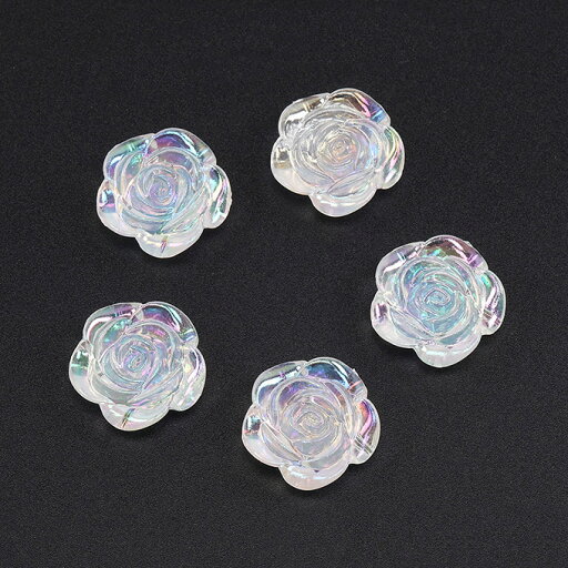 即日発送!貼付けパーツ アクリル貼付けパーツ アクリルカボション フラワー 穴あり 23mm パール調 オーロラカラー(15ヶ) 即日発送!貼付けパーツ アクリル貼付けパーツ アクリルカボション フラワー 穴あり 23mm パール調 オーロラカラー(15ヶ)