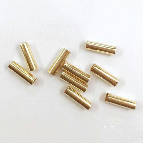 即日発送！留め金具3 レザーコード留め ツイスト 2.5mm幅丸革紐用 10個入り ゴールド 25mm