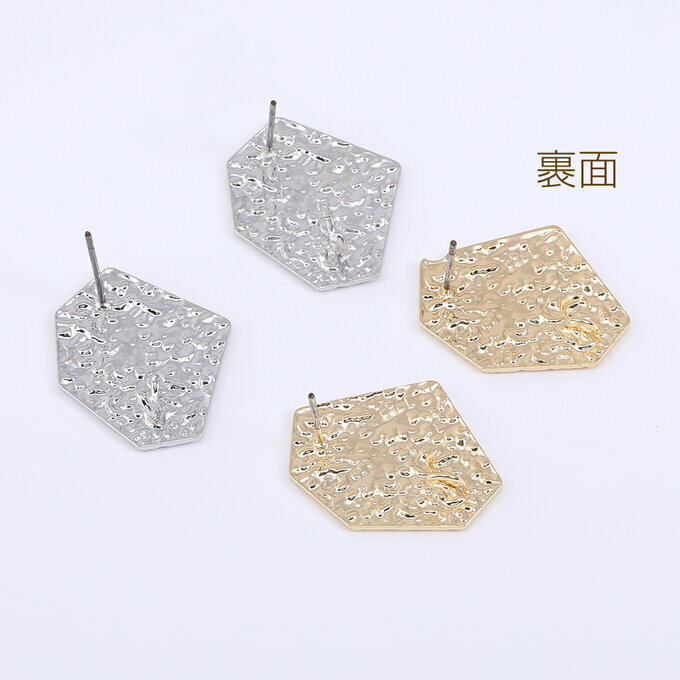 即日発送！デザインポストピアス 不規則型 1カン 20×25mm【4ヶ】