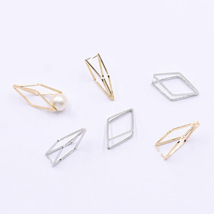 即日発送！ダブルリングバチカン 菱形 13×23mm【4ヶ】