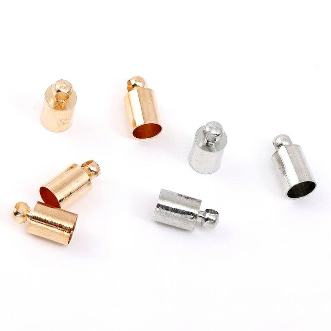 即日発送！最安値挑戦中！カツラ エンドパーツ 紐留め金具 5×10mm（50ヶ）