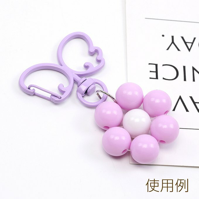 即日発送！キーホルダー回転カンフック金具 蝶 34×40mm（2ヶ）