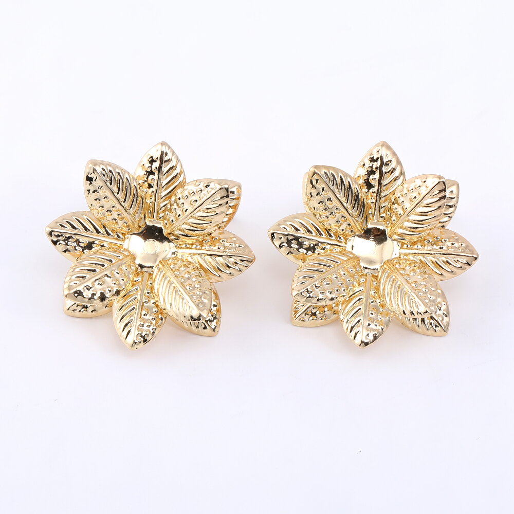 即日発送！ デザインポストピアス カスタムピアス レディースピアス金具 28×28mm ゴールド【2ヶ入り】