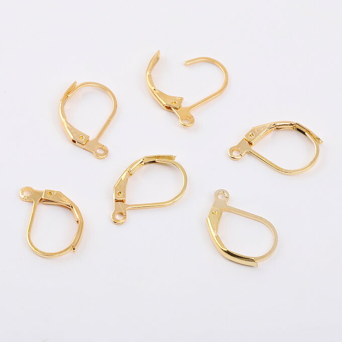 即日発送！開閉式フープピアス ワンタッチピアス金具10×16mm（30ヶ）