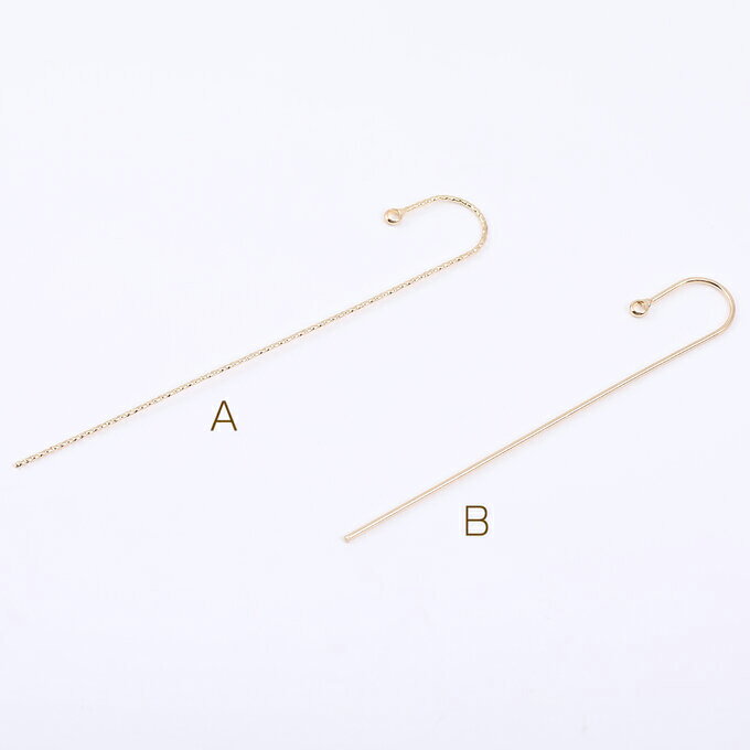 即日発送！斜線ピアス金具 アメリカンピアス アメリカンフック カン付き ゴールド（2ヶ）