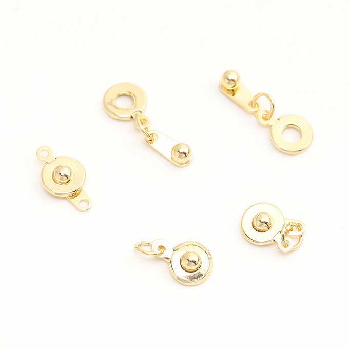 即日発送！ネックレス ブレスレット留め金具 留め具 接続基礎金具 7.7×2.1mm ゴールド（1ヶ）