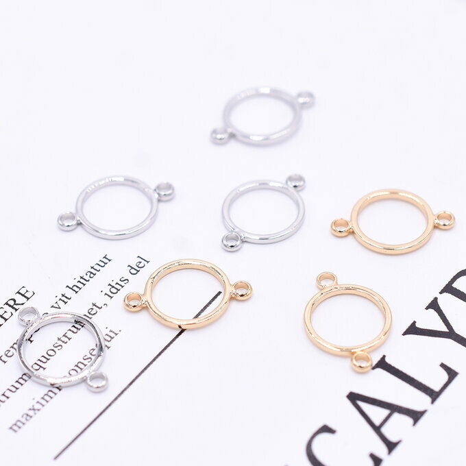 即日発送！コネクターパーツ サークルフレームパーツ ラウンドつなぎパーツ 円形コネクター 上下カン付..