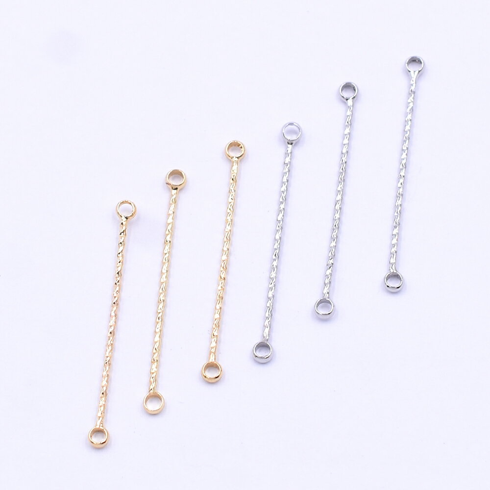 即日発送！スティックコネクターパーツ スティックジョイントパーツ メタルスティック ツイスト 2カン付き 0.6×24mm（6ヶ）