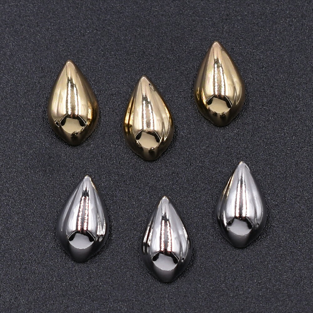 即日発送！メタルしずくパーツ 裏カン付き 6×10mm（6ヶ）