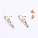 即日発送!数量限定 在庫一掃半額セール!カスタムピアス金具 ニュアンスピアス カン付き キャッチ付き 9×28mm ゴールド(4ヶ)