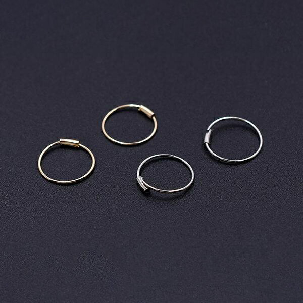 即日発送！パイプフープピアス リングピアス金具 基礎金具10mm（6ヶ）