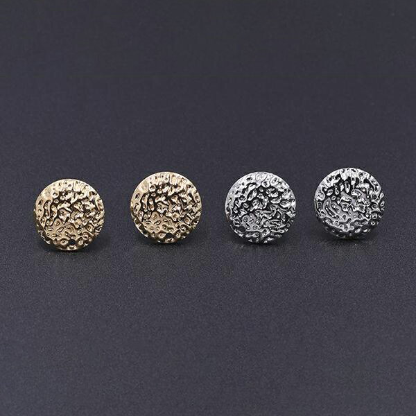 即日発送！カスタムピアス金具 ラウンドA スターダスト加工 穴あり 14mm（4ヶ）