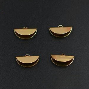 即日発送！カン付きリボン留め金具 レース留め 基礎金具 11×20mm ゴールド（10ヶ）