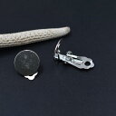 即日発送!蝶バネ式イヤリング金具 丸皿 15mm(2ヶ)