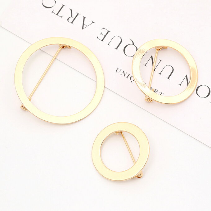 即日発送！ブローチピン ラウンド ゴールド