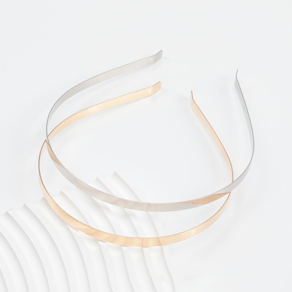 即日発送！カチューシャ金具 鉄製 シンプル ゴールド ロジウム ハンドメイド用 手芸 工作 金具 幅約0.7..