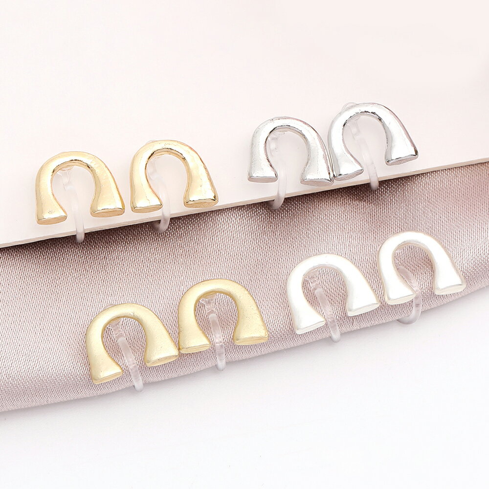 即日発送！樹脂ノンホールピアス U字型 8.5×11mm（2ヶ）